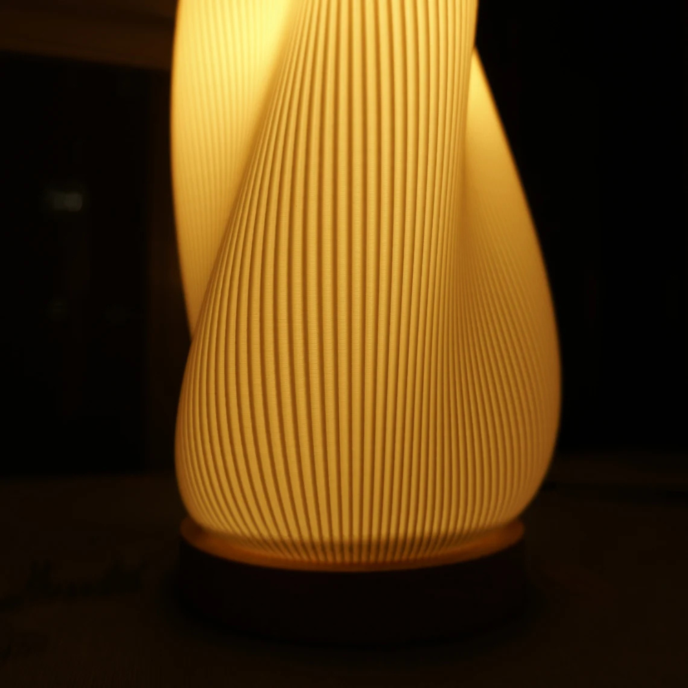 Art Deco Table Lamp - Retro Design Light for Bedroom, Living room - 3D Printed Lamp