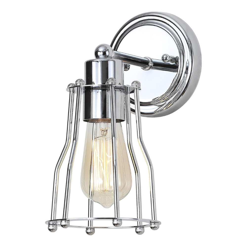 Reversible Metal Wall Sconce with Bulb Included  Industrial Vanity Light