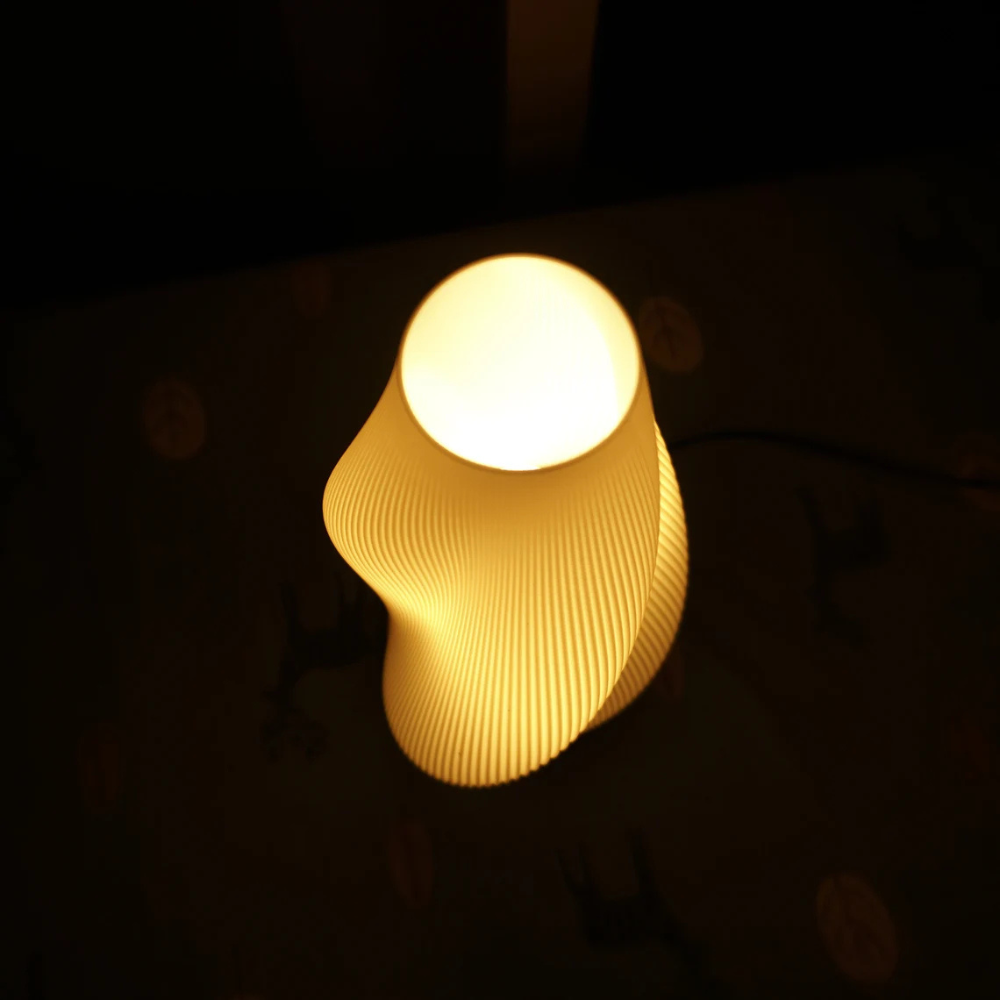 Art Deco Table Lamp - Retro Design Light for Bedroom, Living room - 3D Printed Lamp